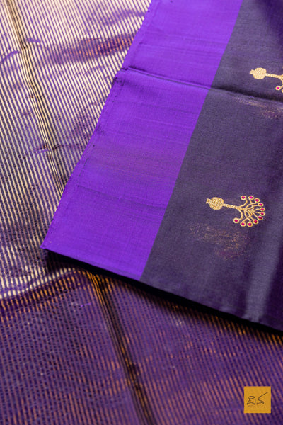 Mohanashini- Purple Chanderi Pure Silk Handwoven Saree