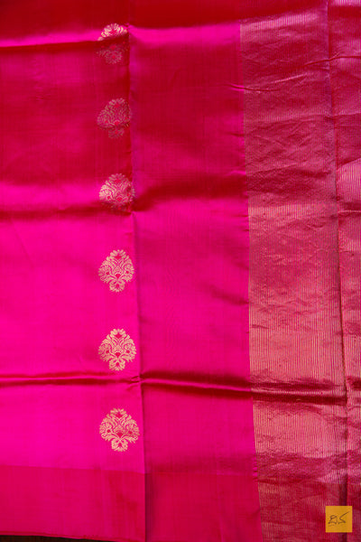 Pavana- Pink Chanderi Pure Silk Handwoven Saree