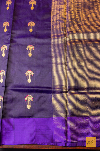Mohanashini- Purple Chanderi Pure Silk Handwoven Saree