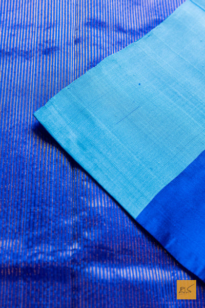 Mamatha- Blue Chanderi Pure Silk Handwoven Saree
