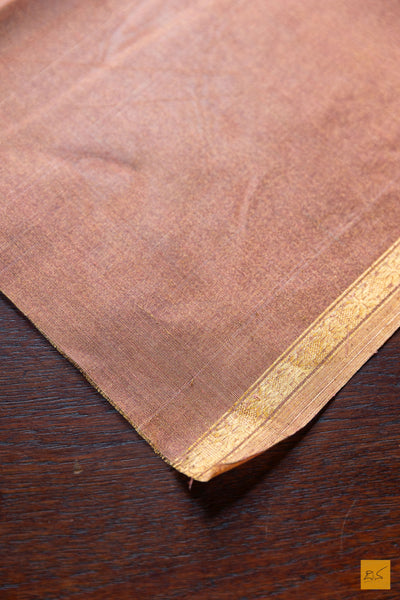 Sudeepa- Cream Tissue Maheshwari Silk Cotton Handwoven Saree