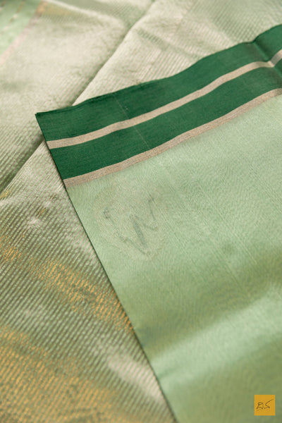 Shrinidhi- Green Chanderi Pure Silk Handwoven Saree