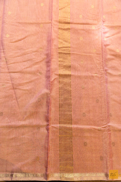 Sudeepa- Cream Tissue Maheshwari Silk Cotton Handwoven Saree