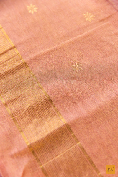 Sudeepa- Cream Tissue Maheshwari Silk Cotton Handwoven Saree