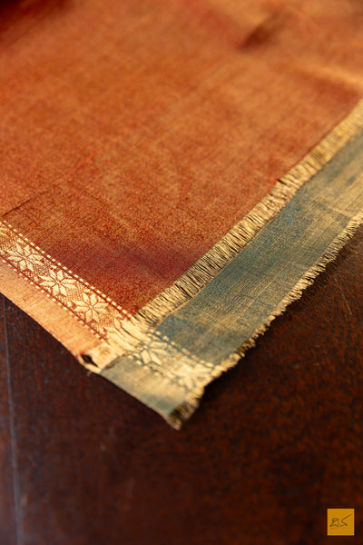 Sudhathi- Cream Tissue Maheshwari Silk Cotton Handwoven Saree