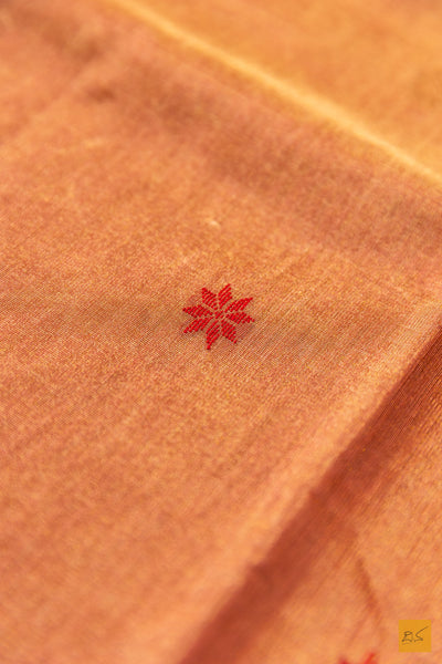Sudhathi- Cream Tissue Maheshwari Silk Cotton Handwoven Saree