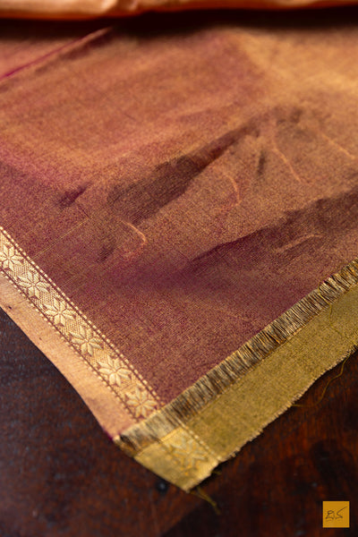 Sridha- Cream Tissue Maheshwari Silk Cotton Handwoven Saree