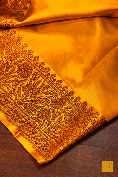 Suhasini- Pastel Green Banarasi Tussar Silk Handwoven Saree