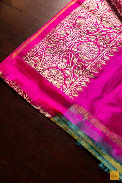 Sumukhi- Green Banarasi Katan Silk Handwoven Saree