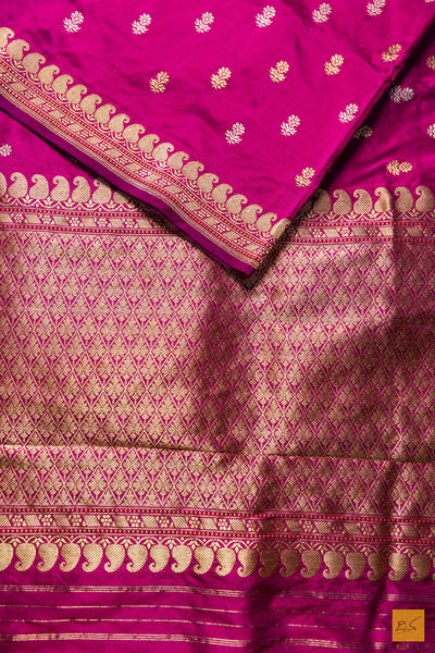 Swara- Purple Banarasi Katan Silk Handwoven Saree