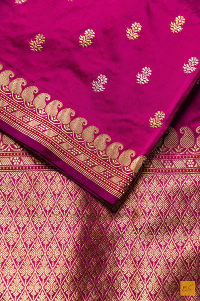 Swara- Purple Banarasi Katan Silk Handwoven Saree