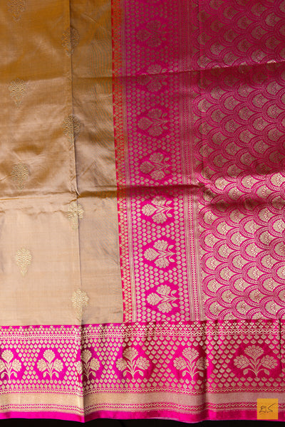 Mohanashini- Grey Banarasi Katan Silk Handwoven Saree