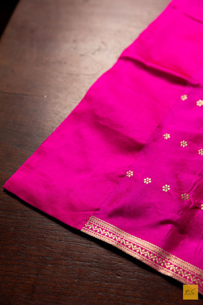 Mohanashini- Grey Banarasi Katan Silk Handwoven Saree