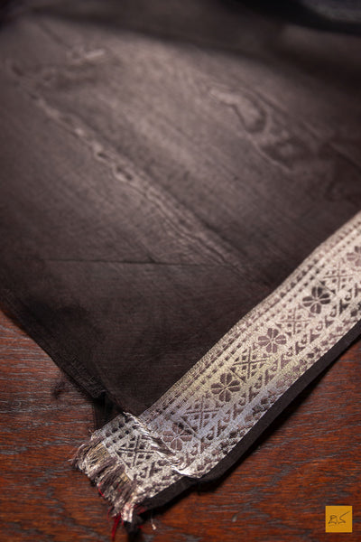 Dharini- Maroon Maheshwari Silk Cotton Handwoven Saree