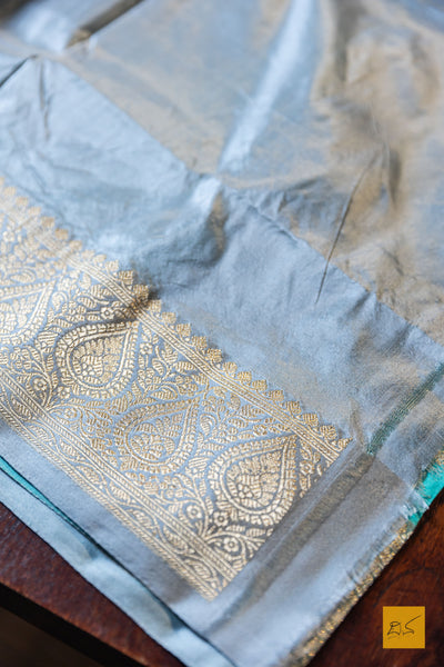 Kalakanthi- Green Banarasi Katan Silk Handwoven Saree