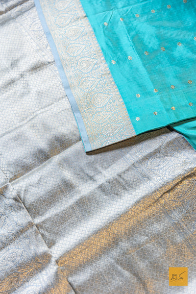 Kalakanthi- Green Banarasi Katan Silk Handwoven Saree