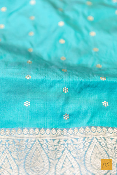 Kalakanthi- Green Banarasi Katan Silk Handwoven Saree