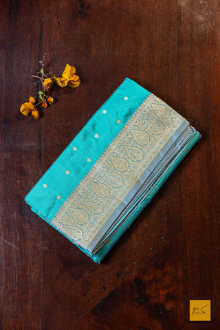 Kalakanthi- Green Banarasi Katan Silk Handwoven Saree