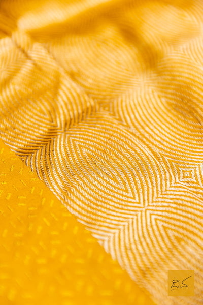 Pramisha- Yellow Banarasi Katan Silk Handwoven Saree
