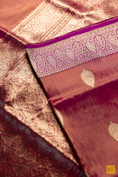 Mahamaya- Pink Banarasi Tissue Katan Silk Handwoven Saree