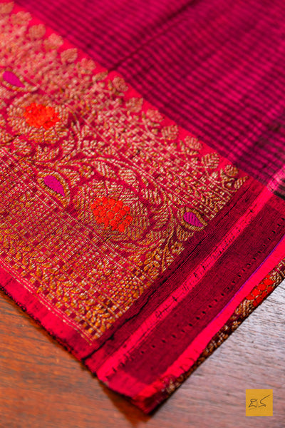 Kanaka- Black Banarasi Dupion Silk Handwoven Saree