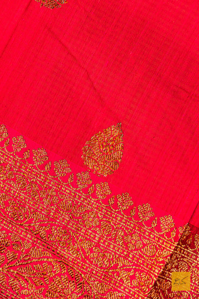 Nithya- Pink Banarasi Dupion Silk Handwoven Saree
