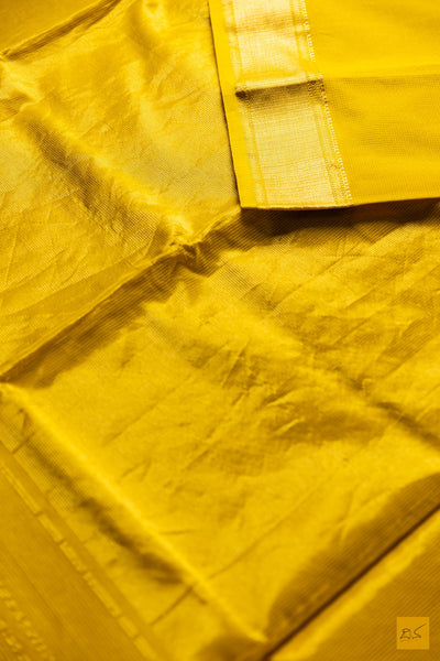 Apoorva- Yellow Maheshwari Silk Cotton Handwoven Saree