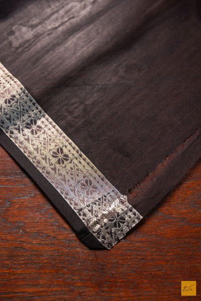 Shyamala- Purple Maheshwari Silk Cotton Handwoven Saree