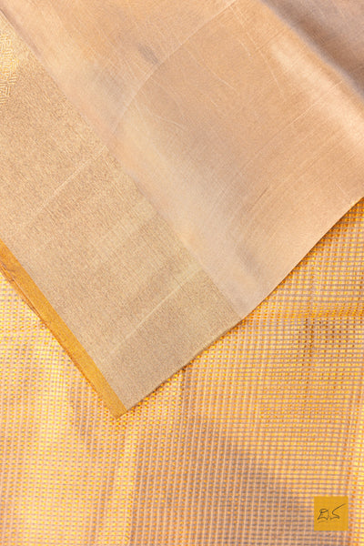 Rachitha- Off White Chanderi Pure Silk Handwoven Saree