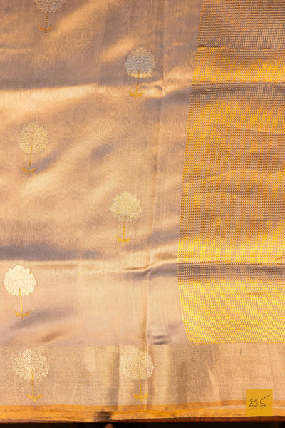 Rachitha- Off White Chanderi Pure Silk Handwoven Saree