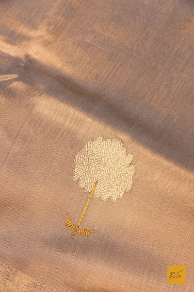 Rachitha- Off White Chanderi Pure Silk Handwoven Saree