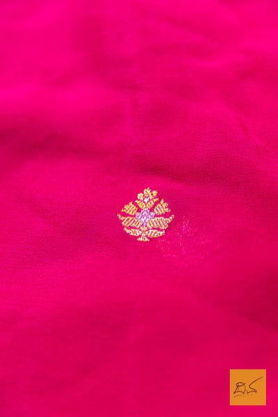 Ranjani- Pink Banarasi Georgette Handwoven Saree