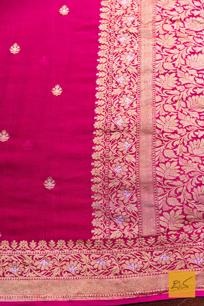 Ranjani- Pink Banarasi Georgette Handwoven Saree