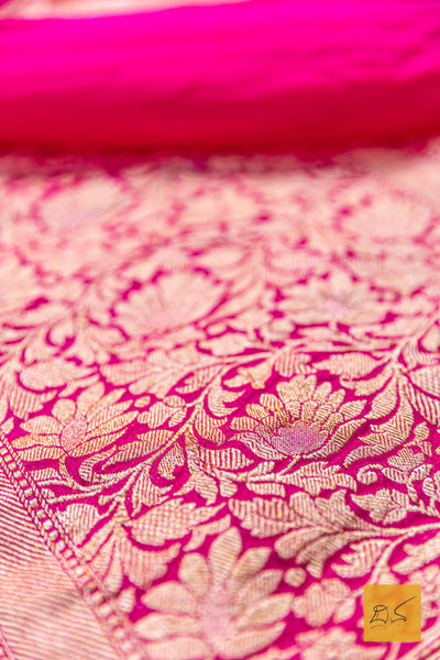 Ranjani- Pink Banarasi Georgette Handwoven Saree