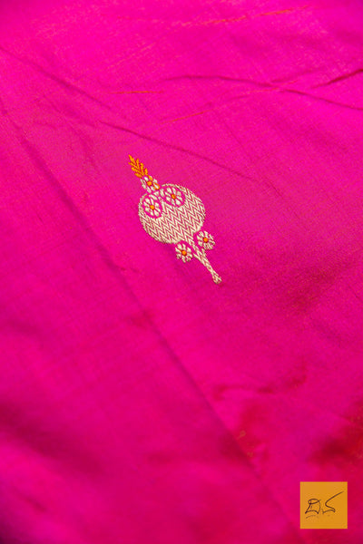 Mayobhava- Pink Banarasi Katan Silk Handwoven Saree