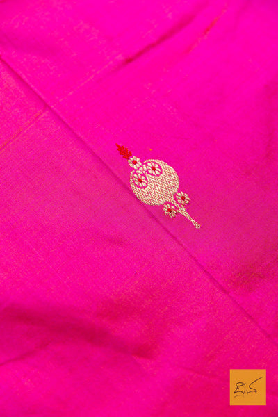 Mayobhava- Pink Banarasi Katan Silk Handwoven Saree