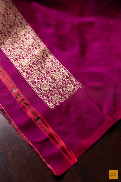 Vardhini- Pink Banarasi Katan Silk Brocade Handwoven Saree