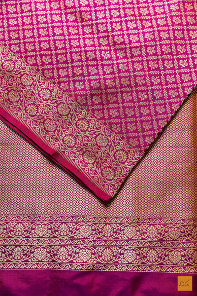 Vardhini- Pink Banarasi Katan Silk Brocade Handwoven Saree
