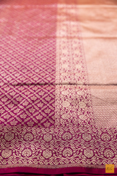 Vardhini- Pink Banarasi Katan Silk Brocade Handwoven Saree
