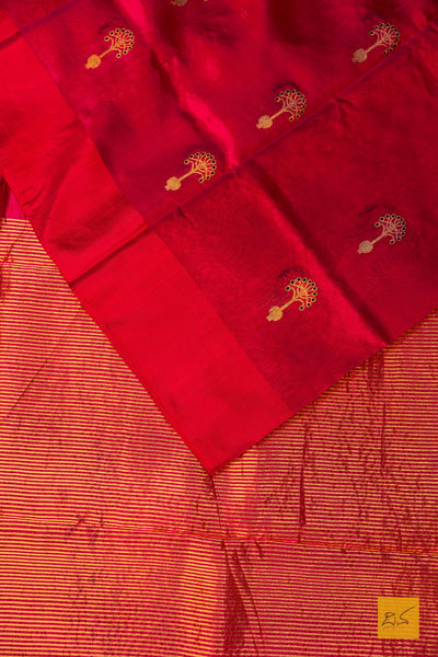 Ashwitha- Pink Chanderi Pure Silk Handwoven Saree
