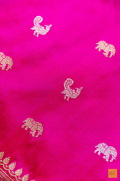 Ashwini- Pink Banarasi Katan Silk Handwoven Saree