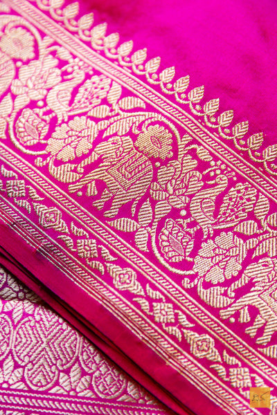 Ashwini- Pink Banarasi Katan Silk Handwoven Saree