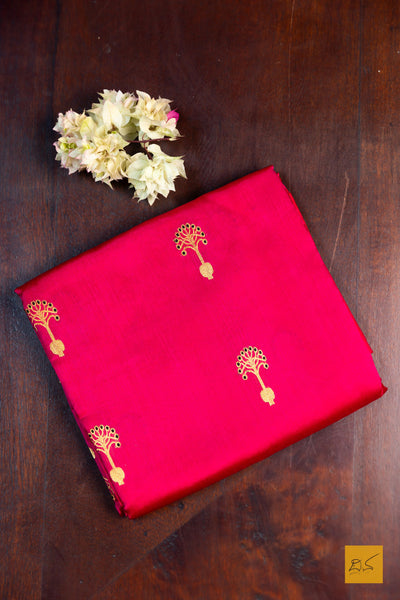 Ashwitha- Pink Chanderi Pure Silk Handwoven Saree