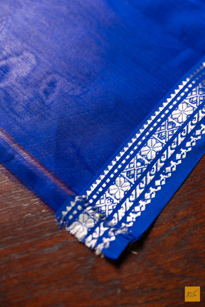 Parna- Peacock Green Maheshwari Silk Cotton Handwoven Saree