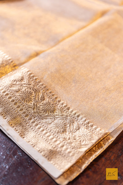 Sumukhi- Off White Banarasi Tissue Silk Organza Handwoven Saree