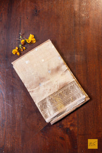 Sumukhi- Off White Banarasi Tissue Silk Organza Handwoven Saree