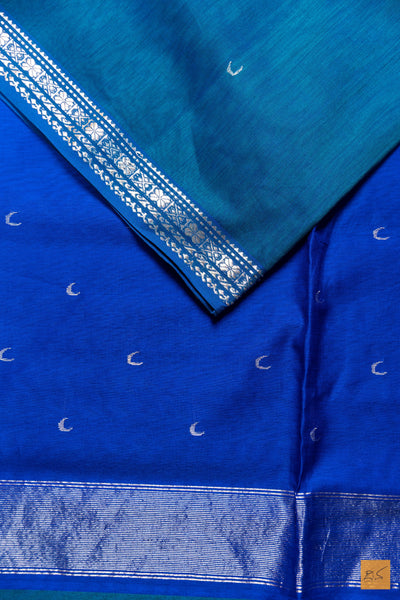 Parna- Peacock Green Maheshwari Silk Cotton Handwoven Saree