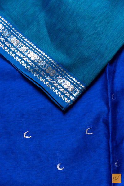 Parna- Peacock Green Maheshwari Silk Cotton Handwoven Saree