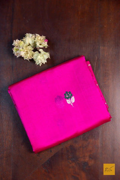 Sarayu- Pink Chanderi Pure Silk Handwoven Saree