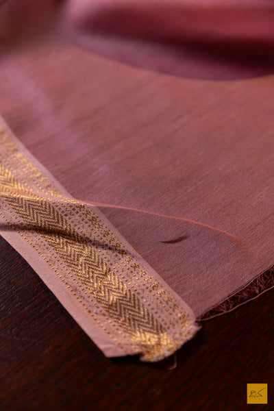 Avni- Pink Maheshwari Hand Painted Silk Cotton Handwoven Saree